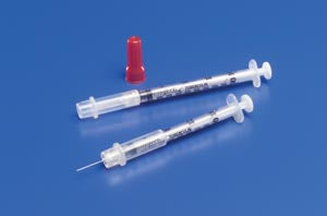 Cardinal Health Monoject Tuberculin Safety Syringes  1mL, 25G x 5/8", 100/bx 5 bx/cs (40 cs/plt)
