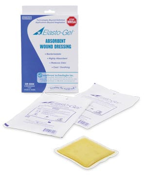 Southwest Elasto-Gel Wound Care  Wound Dressing, 4" x 4", No Tape, 5/bx