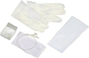 Amsino International, Inc. Amsino Amsure Suction Catheter Kits & Trays  Catheter Kit, 18FR, Pop-Up Solution Cup & 1 pr of
