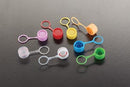 Simport Colored Closures  T340YLSL - Caps, O-Ring & Loop, Yellow, 1000/cs