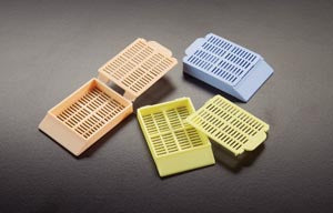 Simport Histosette I Tissue Processing/Embedding Cassettes  Embedding Cassette & Lid, Yellow, 500/bx, 3 bx/cs