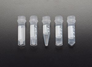 Simport Micrewtube Tubes  1.5mL Graduated Tube, Conical Bottom, White Markin