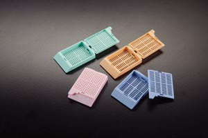 Simport Unisette Tissue Cassette W/Lid  Embedding Cassette & Lid, Aqua, 500/bx, 3 bx/cs