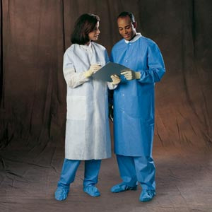 Halyard Basic Plus Lab Coat  Coat, Blue, X-Large, 25/cs