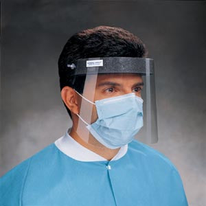 Halyard Face Mask Accessories  SHIELD ¾ Length Visor Only, Clear, 40/cs
