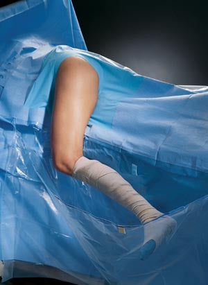 Halyard Drapes  Hip Drape, Clear Leg Pockets, Sterile, 9/cs