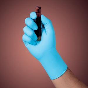Halyard Blue Nitrile Exam Gloves  , X-Large, 100/bx, 10 bx/cs