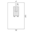 UDRAPE ST 4X40 SPLIT W/TUBE HOLDERS 17/CS