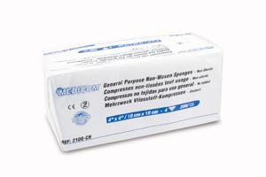 Medicom, Inc. Medicom General Purpose Sponges  4" x 4", 4-Ply, Non-Woven, Non-Sterile, 200/slv, 1