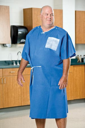 Graham Medical Amplewear  Gown, 40" x 50", Blue, up to Size 9x, 25/cs