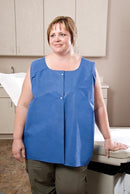 GOWN 36X30 BLU FRNT WHT BACK3XL W/SNAPS 50/CS