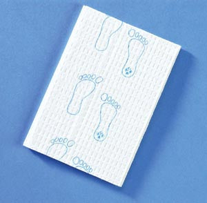 Graham Medical Podiatric Towels  Towel, White/Blue 13.5" x 18", Footprint, 500/cs (