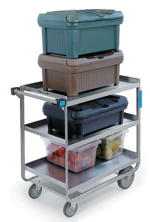 Lakeside Manufacturing, Inc. Lakeside Utility Carts - Stainless Steel "U" Frame  Cart, 3 Shelves, 22 3/8" x 38 5/8" x 37 1/8"H, 21"