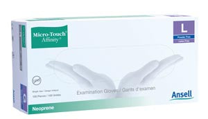Ansell Micro-Touch Affinity Synthetic Exam Gloves  Gloves, Large, 100/bx, 10 bx/cs