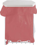 Marketlab Bowman Biohazard Receptacle Dispenser  Holds 1-Gallon Bags, White Powder Coated Wire, 9½"