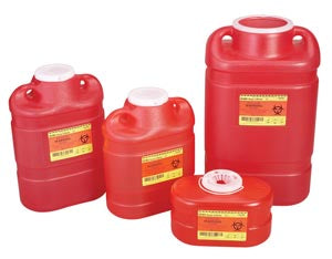 Bd Sharps Containers  Sharps Collector, 5 Gallon, Tethered Cap, 8/cs  (I