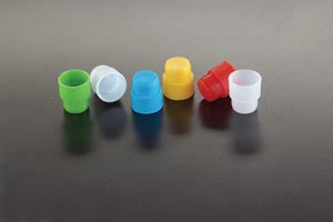 Simport Centrifuge Tube Plug Cap  1-7mm-Polyethylene-Yellow-1000-bg-4-bg-cs