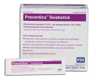 Pdi - Professional Disposables, Intl. Pdi Prevantics  Swabstick, 1.75" x 6.5", 50/bx, 10 bx/cs (45 cs/pl