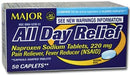 Major Pharmaceuticals Major Analgesic Caplets  Naproxen Sodium, 220mg, 50s, Compare to Aleve, NDC