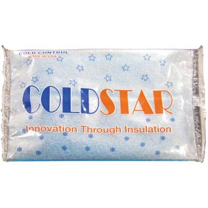 Coldstar International, Inc. Coldstar Hot/Cold Cryotherapy Gel Pack - Insulated One Side  Cold, Standard, Insulated One Side, 6" x 9", 24/cs
