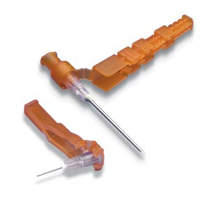 Icu Medical Hypodermic Needle-Pro Safety Needles  Hypodermic, 25G x 1½", Hub Color Orange, 100/bx, 8