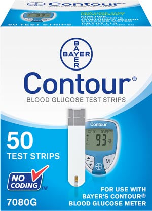 Ascensia Diabetes Care Ascensia Contour Blood Glucose Monitoring System  Test Strips, (Contour 50s) For 9545 Meters, CLIA W