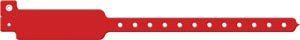 Medical Id Solutions 10" Vinyl Wristband - Write-On  Vinyl, Custom Printed, Red, 500/bx