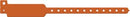 Medical Id Solutions 10" Vinyl Wristband - Write-On  Vinyl, Custom Printed, Orange, 500/bx