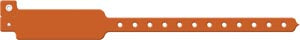 Medical Id Solutions 10" Vinyl Wristband - Write-On  Vinyl, Custom Printed, Orange, 500/bx