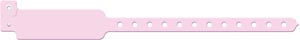 Medical Id Solutions 10" Vinyl Wristband - Write-On  Vinyl, Custom Printed, Pink, 500/bx