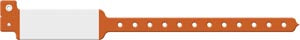Medical Id Solutions 10" Vinyl Wristband - Imprinter  Vinyl, Custom Printed, Orange, 500/bx