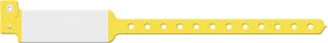 Medical Id Solutions 10" Vinyl Wristband - Imprinter  Vinyl, Custom Printed, Yellow, 500/bx