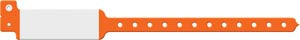 Medical Id Solutions 10" Vinyl Wristband - Imprinter  Vinyl, Custom Printed, Neon Orange, 500/bx