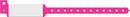 Medical Id Solutions 10" Vinyl Wristband - Imprinter  Vinyl, Custom Printed, Neon Pink, 500/bx
