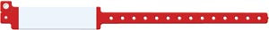 Medical Id Solutions 12" Vinyl Wristband - Imprinter  Vinyl, Custom Printed, Red, 500/bx