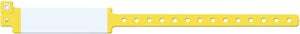 Medical Id Solutions 12" Vinyl Wristband - Imprinter  Vinyl, Custom Printed, Yellow, 500/bx
