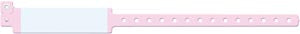 Medical Id Solutions 12" Vinyl Wristband - Imprinter  Vinyl, Custom Printed, Pink, 500/bx