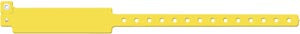 Medical Id Solutions 12" Vinyl Wristband - Write-On  Vinyl, Custom Printed, Yellow, 500/bx
