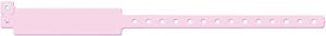 Medical Id Solutions 12" Vinyl Wristband - Write-On  Vinyl, Custom Printed, Pink, 500/bx