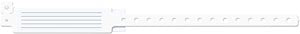 Medical Id Solutions Insert Vinyl Wristbands  , Adult, 12", Insert Vinyl, Custom Printed, White,
