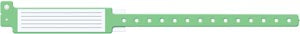 Medical Id Solutions Insert Vinyl Wristbands  , Adult, 12", Insert Vinyl, Custom Printed, Green,