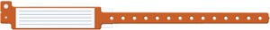 Medical Id Solutions Insert Vinyl Wristbands  , Adult, 12", Insert Vinyl, Custom Printed, Orange