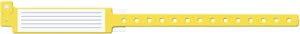 Medical Id Solutions Insert Vinyl Wristbands  , Adult, 12", Insert Vinyl, Custom Printed, Yellow