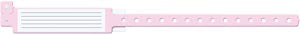 Medical Id Solutions Insert Vinyl Wristbands  , Adult, 12", Insert Vinyl, Custom Printed, Pink,