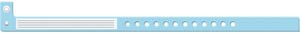 Medical Id Solutions Insert Vinyl Wristbands  , L-Shape, Insert Vinyl, Custom Printed, Blue, 500