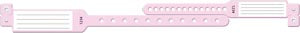 WRISTBAND 2 PRT MOM-BABY SETINSERT PINK 150/BX