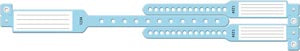 WRISTBAND 3 PRT MOM-BABY SETINSERT BLU 100/BX