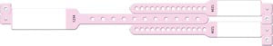 WRISTBAND 3 PRT MOM-BABY SETIMPRINTER PINK 100/BX