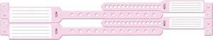 WRISTBAND 4 PRT MOM-BABY SETINSERT PINK 100/BX