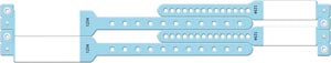 WRISTBAND 4 PRT MOM-BABY SETIMPRINTER BLU 100/BX